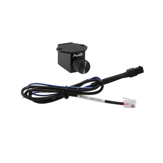 RJ12 Jack Amplifier Bass Control Knob Kit for AudX plug and play audio wiring system.