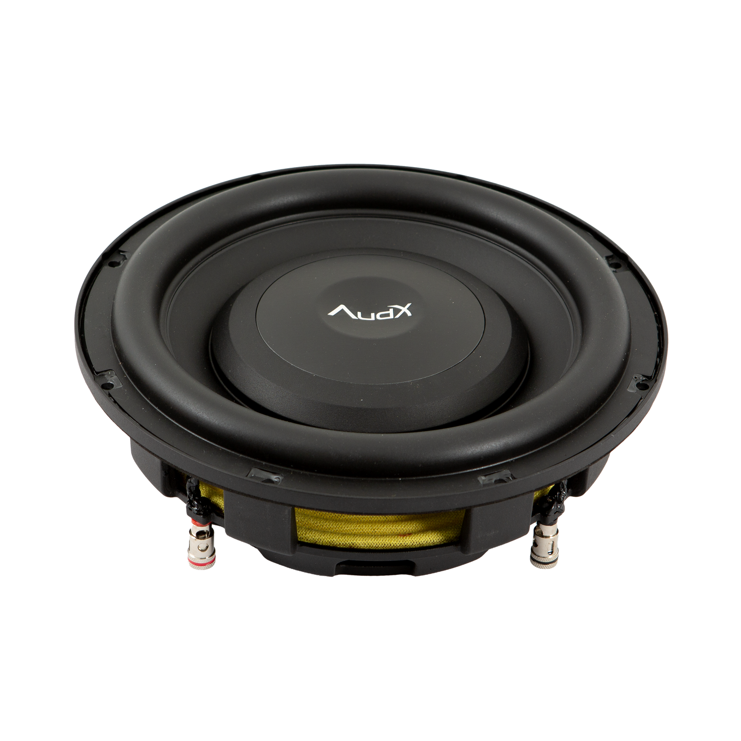 AudX subwoofer from top view at an angle