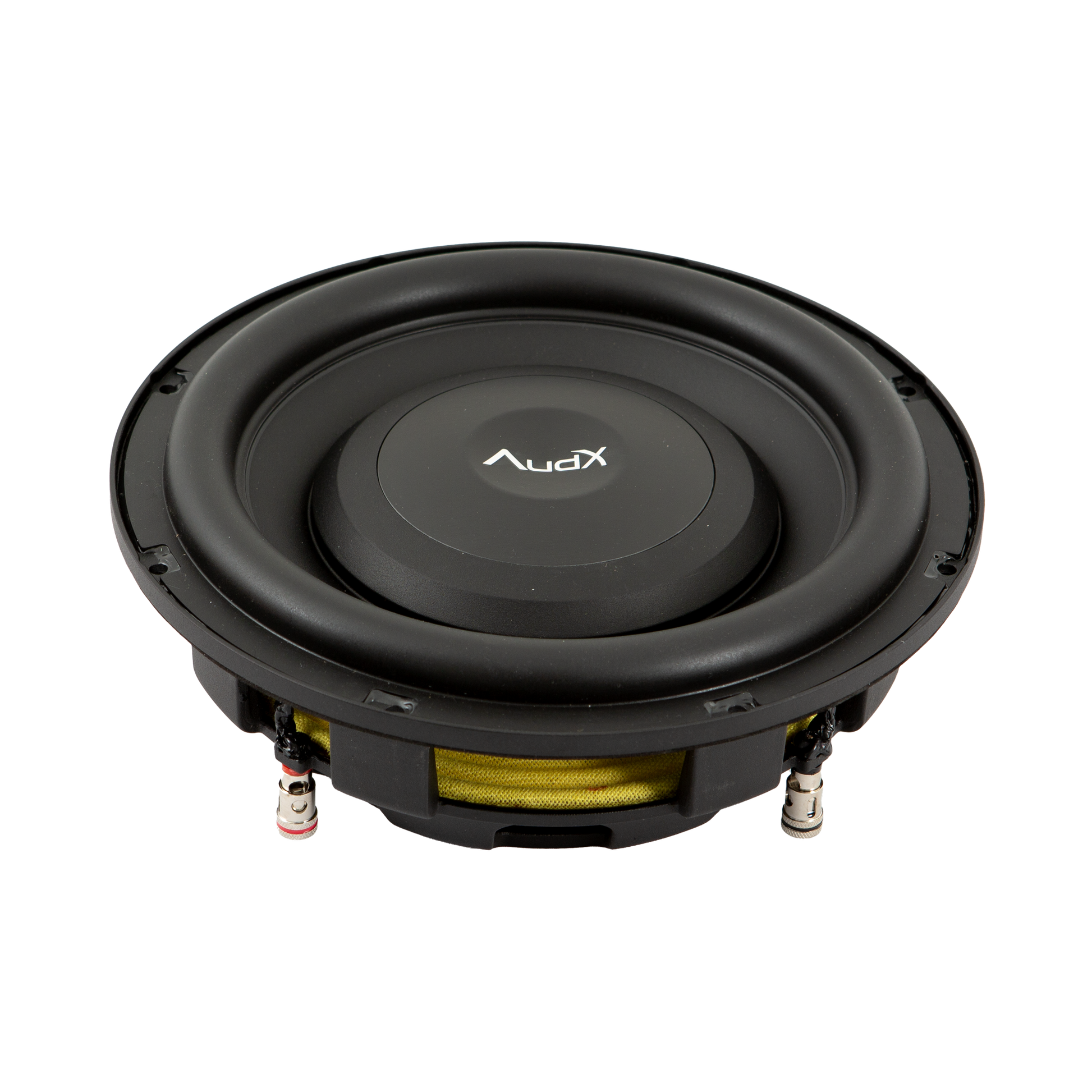 AudX subwoofer from top view at an angle
