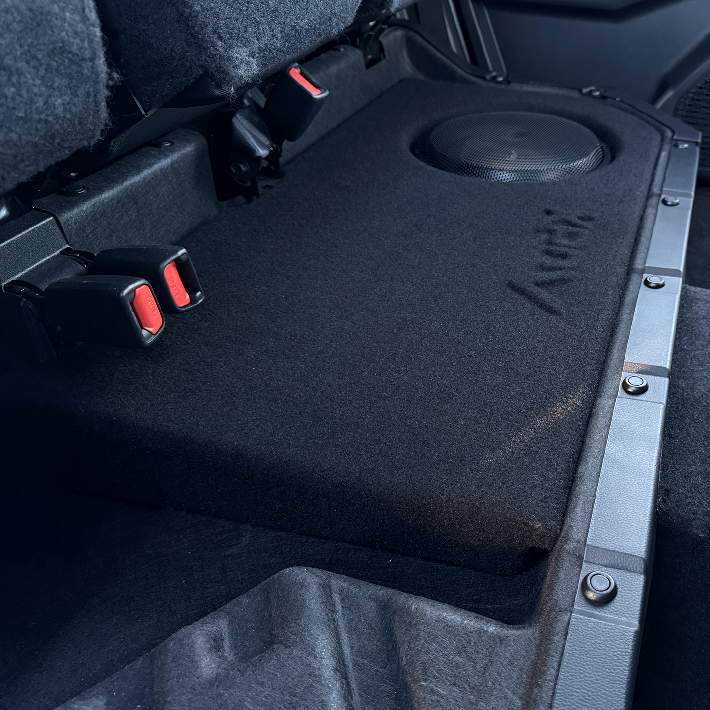 2024 - Up Toyota Tacoma 10-inch subwoofer enclosure installed 2