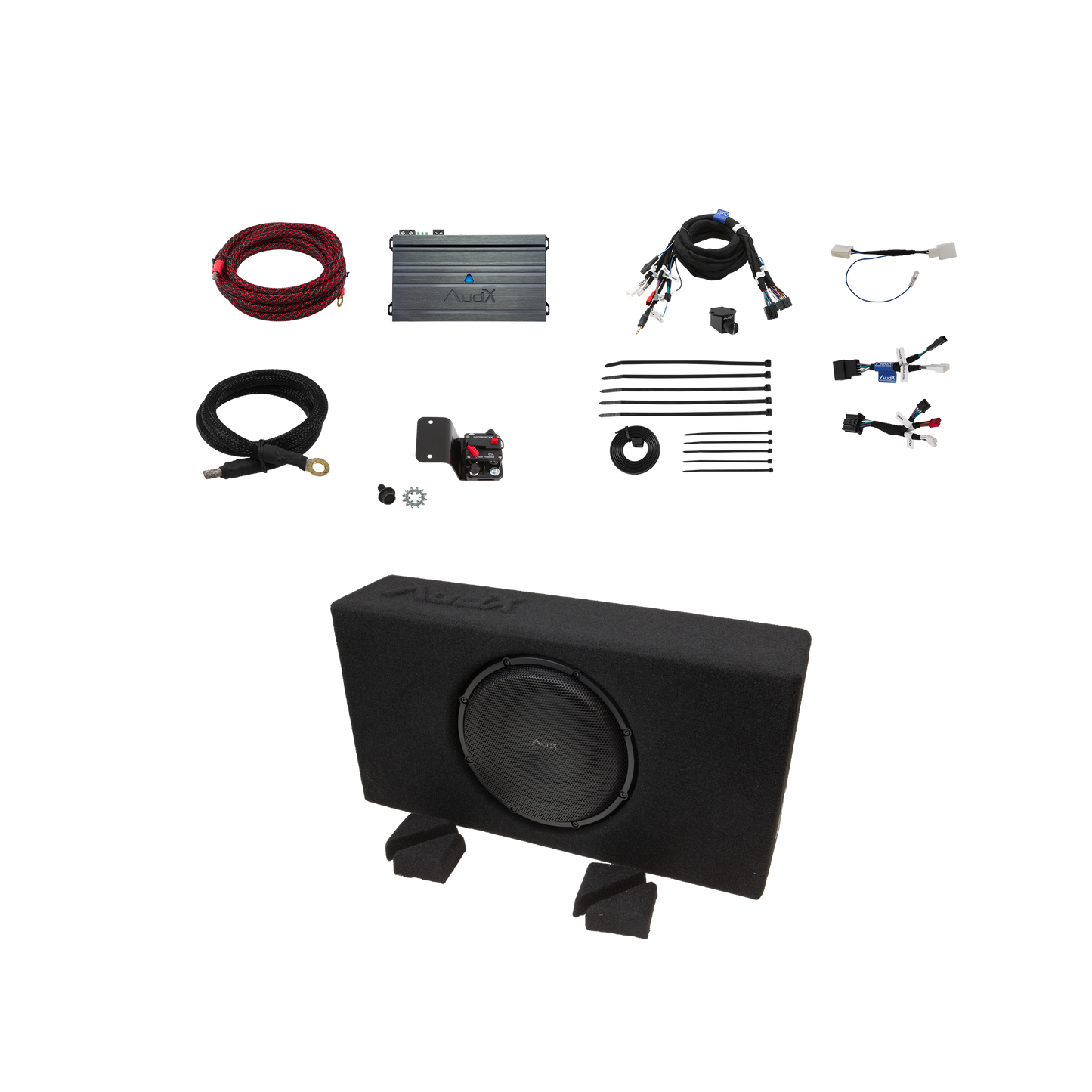 2018 - 2023 Toyota 4Runner, Corolla, Camry, Sequoia, Highlander, Rav4 plug and play amplifier/subwoofer upgrade combo